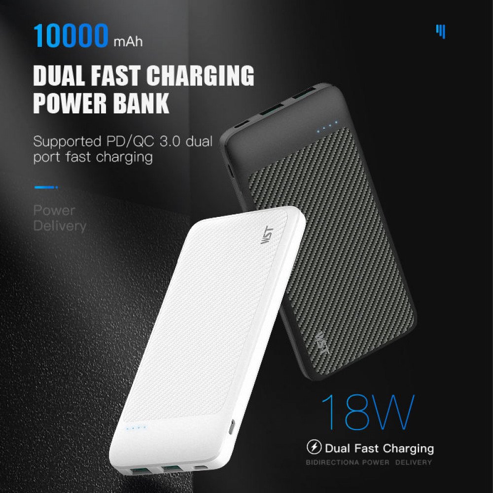 USB/Type-C Outputs Ultra Slim 10000mAh Universal Battery Pack Portable Charger Power Bank