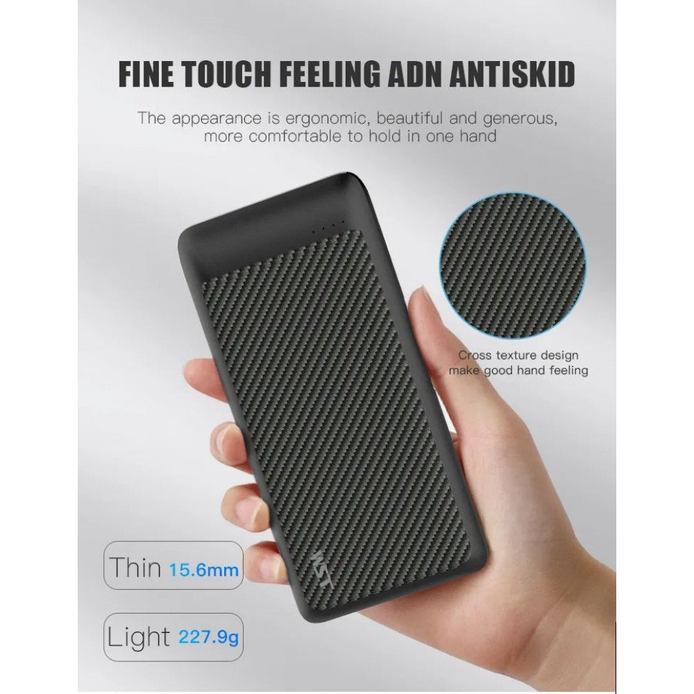 USB/Type-C Outputs Ultra Slim 10000mAh Universal Battery Pack Portable Charger Power Bank