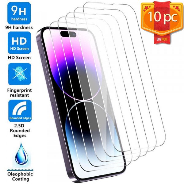 10pc Per Pack Tempered Glass Screen Protector